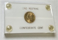 1961 Confederate Cent 2nd Bashlow Restrike Goldine