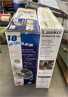 Like New Lasko Box Fan, Industrial Floor Fan.