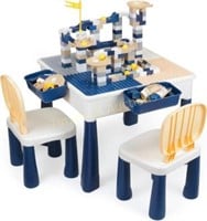 Kids Table & Chair Set w/ 100PCS Marble Run