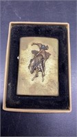 Solid Brass Marlboro Zippo Lighter Cowboy