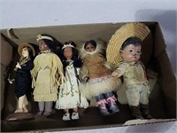 Small vintage ethnic dolls