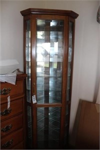 Corner China Hutch with two extra glass shelves