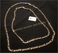 2 goldtone chains