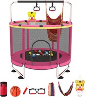 Toddler Trampoline w/ Basketball Hoop  Pink.