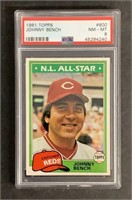 1981 Topps Johnny Bench PSA NM-MT 8