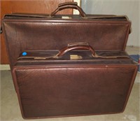 (B) Pair of Hartman Luggage suitcases