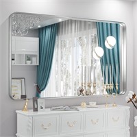 TETOTE 55x36 Inch Silver Mirror for Bathroom