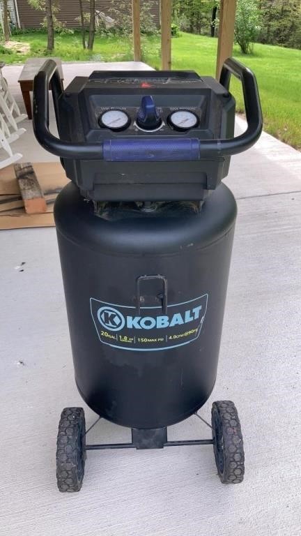 Kobalt 20 gal air compressor-runs, as-is