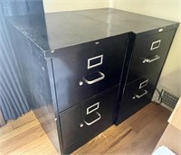 Two -2 Drawer Metal File Cabinets