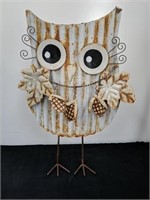 19" metal owl decor