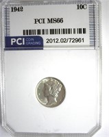 1942 Dime PCI MS66