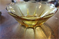 Yellow Depression Glass Bowl