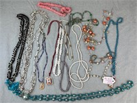Lot of Colorful Beaded Jewelry Necklaces