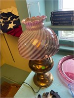 Antique Cranberry Shade Lamp