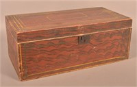 New England 19th Century Painted Softwood Trunk.