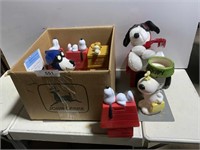 Box of Snoopy collectibles