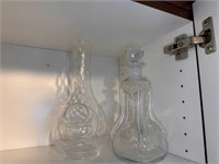 CLEAR HAND BLOWN GLASS & CRYSTAL  CONTAINERS