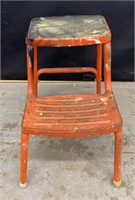 Vintage Metal Step Stool