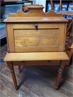 2 Pc. Antique Oak Childs Desk-40t x 24w x 15d