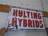 Porcelain HULTING HYBRIDS Sign