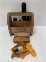 Esquire Footman Wood Shoe Shine Box
