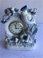 Vintage Porcelain Linden Bird Clock