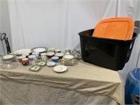 Dishes, Cups, Plates, C&S cups, Tote