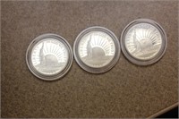 Lot of 3 1986 Liberty Half Dollars