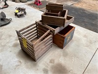 Assorted Wood Boxes and Crate