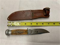 Case knife stag handle w/ sheath