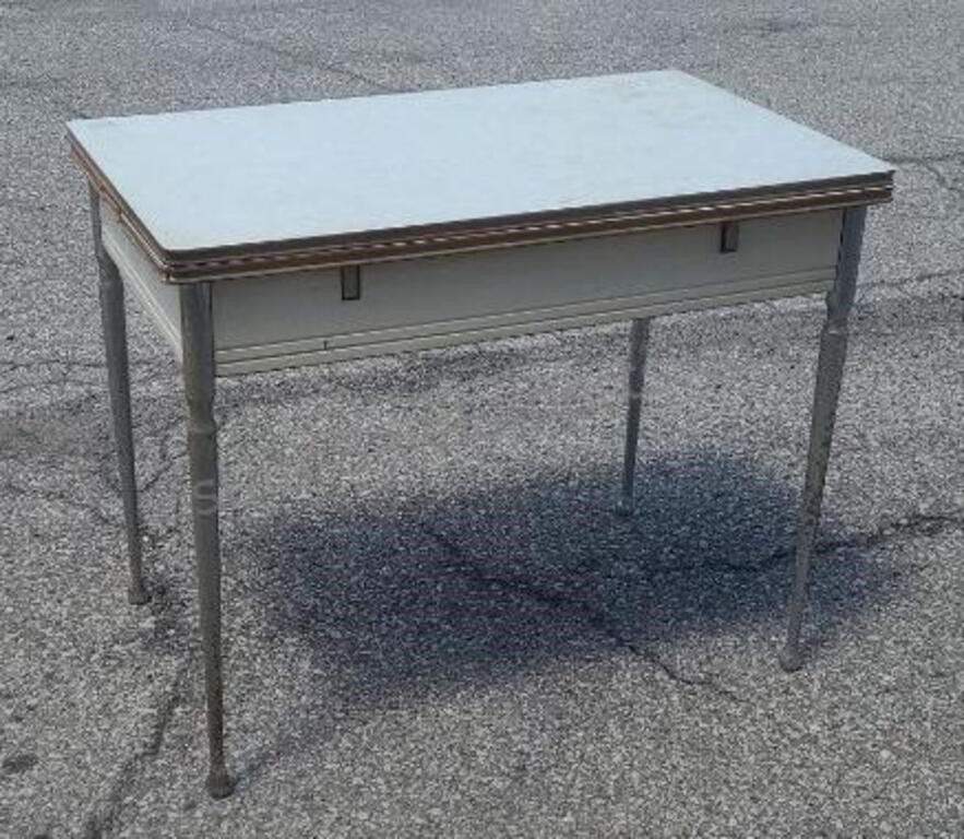 Vintage farm table with formica top and