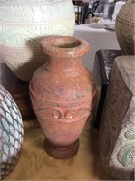 Burnt sienna pottery vase