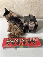 Ty Witch Bear, Dominoes, Brownie Hawkeye Camera