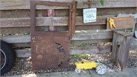 RUSTY CAR DOOR- SPRINKLER- CHERRIES SIGN