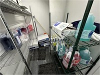 LOT OF CLEANING ON SHELVES