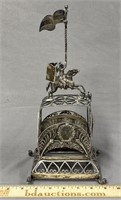 Silver Plate Smoking Stand Knight Top