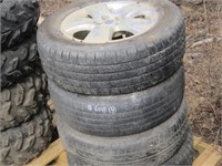 4 - 205/65R15 Tires c/w Aluminum Rims
