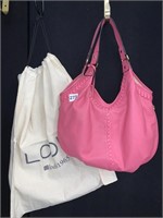 GORGEOUS PINK LODIS BAG WITH DUST BAG, LIKE NEW