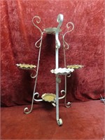 Vintage wrought iron plant stand.
