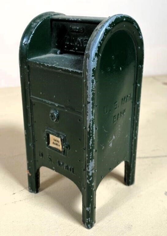 antique TOY - US mail bank