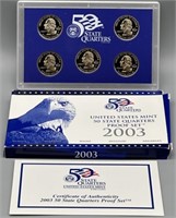 U.S. Mint 50 State Quarters 2003 Proof Set w/COA