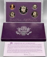 U.S. Mint 1991 Proof Coin Set with COA