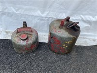 (2) Metal Gas Cans