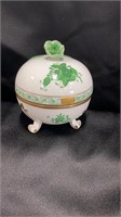 Herend Chinese Bouquet Green, Covered Bonbon with