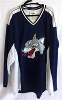 Extra-large Sudbury Wolves jersey.