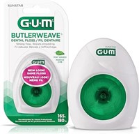 GUM ButlerWeaveÂ® Dental Floss Mint, Waxed, 165M