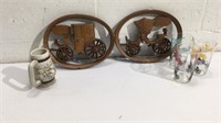 Antique Car Plaques & Glassware T11D