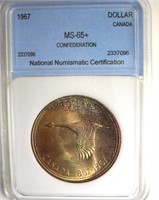 1967 Dollar NNC MS65+ Confederation