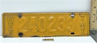 vintage NY license plate and Penna. key tag