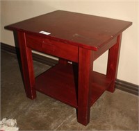 CHERRY COLORED SIDE TABLE